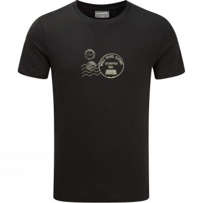 Tee Craghoppers Graphic Hombre - Negras - Chile RMK829435